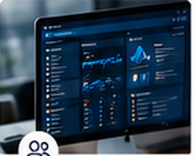 Business dashboard displayed on a computer screen
